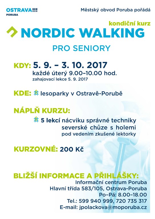 Kurz nordic walkingu pro seniory