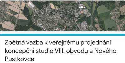 Koncepční studii 8. obvodu a tzv. Nového Pustkovce doplní informace z dotazníku