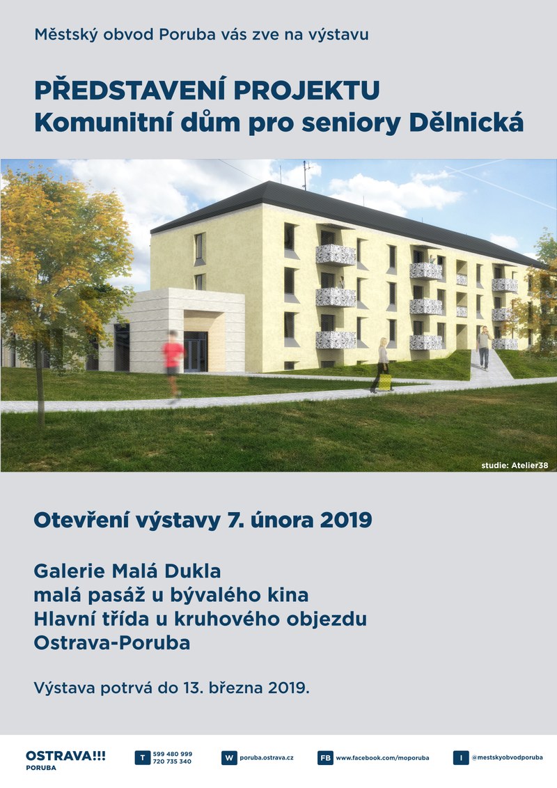 Zajímá vás, jak bude vypadat komunitní dům pro seniory? Přijďte do Galerie Dukla