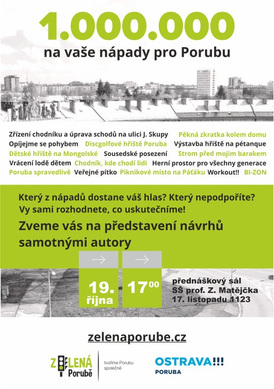 Zelená Porubě: přijďte diskutovat