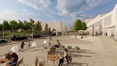 Do parku se vrátil život, práce se přesunuly blíž k Bohemii