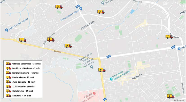Dodávky mohou od března stát jen na vyhrazených parkovištích