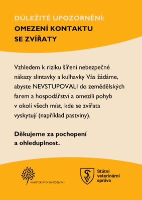 Informace k preventivním opatřením – slintavka a kulhavka