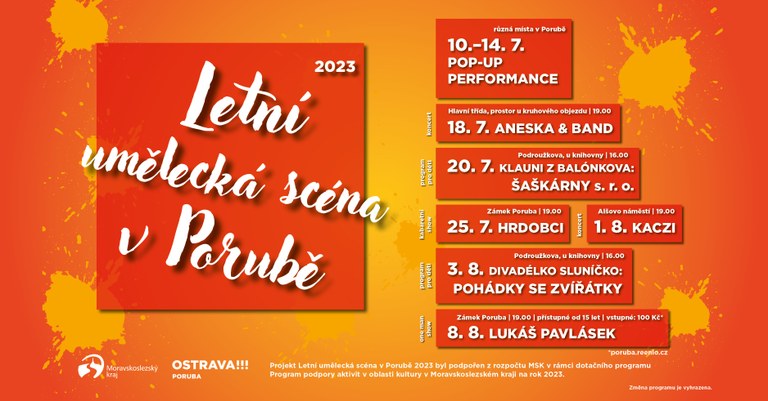 Letošní Letní umělecká scéna v Porubě nabídne vystoupení pro děti i dospělé