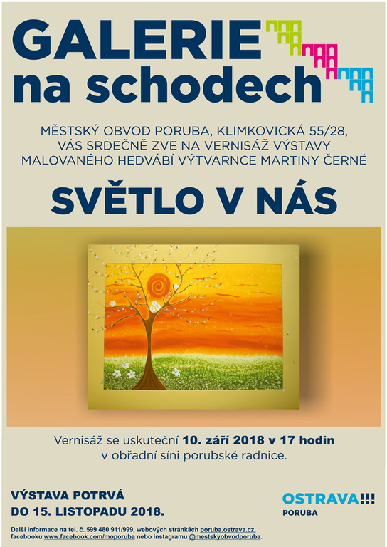 Malované hedvábí v radniční galerii