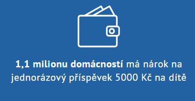 Jednorázový příspěvek 5000 Kč na dítě
