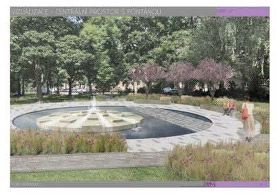 Poruba bude mít opět fontánu. V parku u Domu kultury Poklad