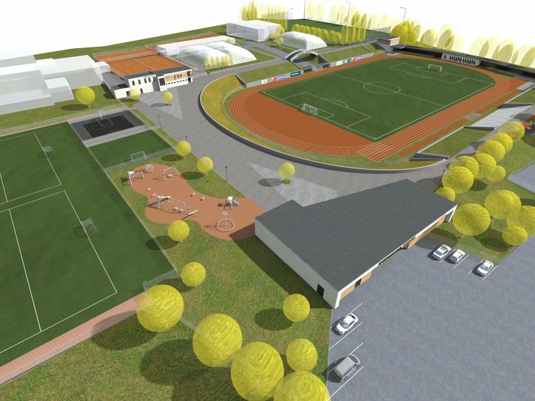 Rekonstrukce Sportovního areálu Poruba pokračuje