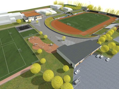 Rekonstrukce Sportovního areálu Poruba pokračuje