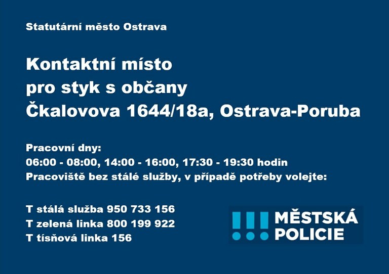 Změna pracovní doby kontaktního místa městské policie