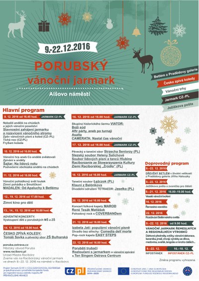 Program Porubského vánočního jarmarku