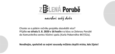 Chcete upravit dvůr? Přijďte na kávu se Zelenou Porubě