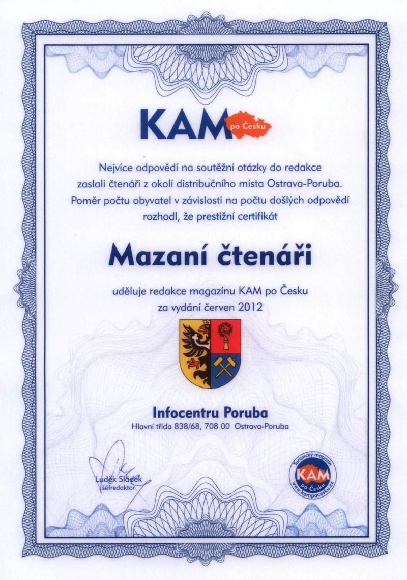 Infocentrum Poruba obdrželo prestižní ocenění