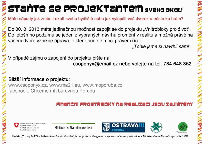 Zapojte se do přípravy projektů