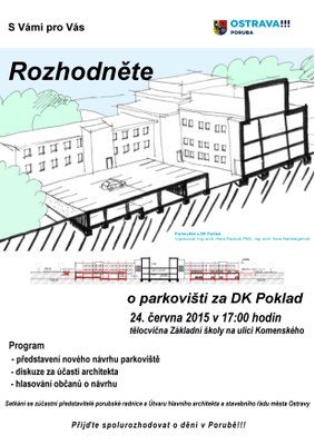 Rozhodněte o parkovišti za DK Poklad