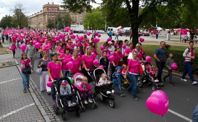 Boj s rakovinou prsu přišly podpořit stovky lidí. Foto: Jiří Birke