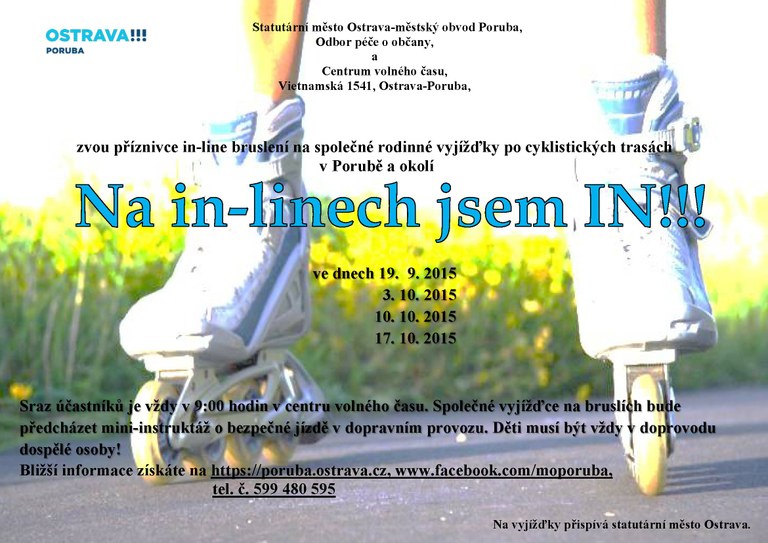Městský obvod připravil vyjížďky na in-line bruslích