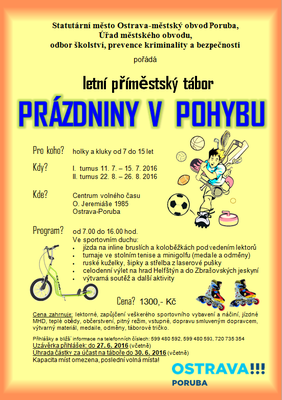 Příměstský tábor obvodu nabízí poslední volná místa