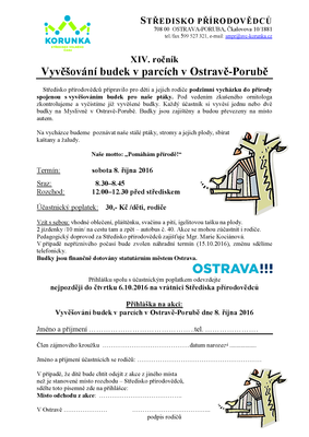 Vyvěšování budek v parcích Poruby