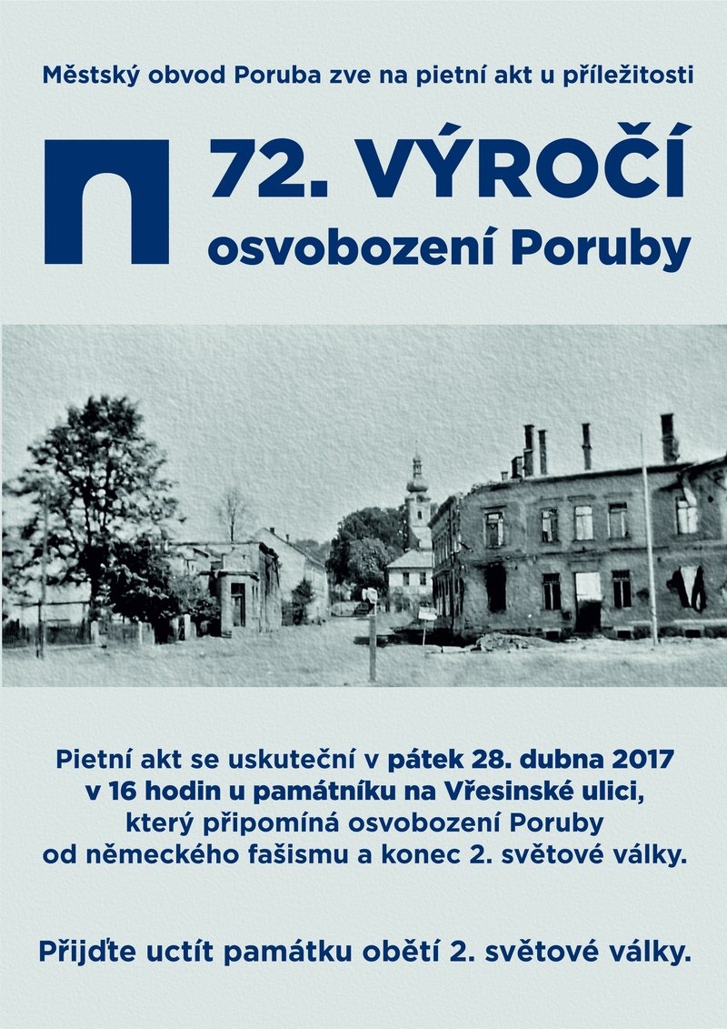 Poruba oslaví 72. výročí osvobození