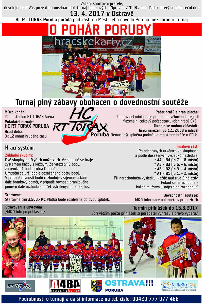 V RT TORAX Areně se utkají mladí hokejisté