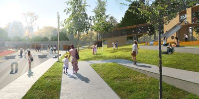 Komunitní centrum: bludiště, telefon z betonu i kuří most