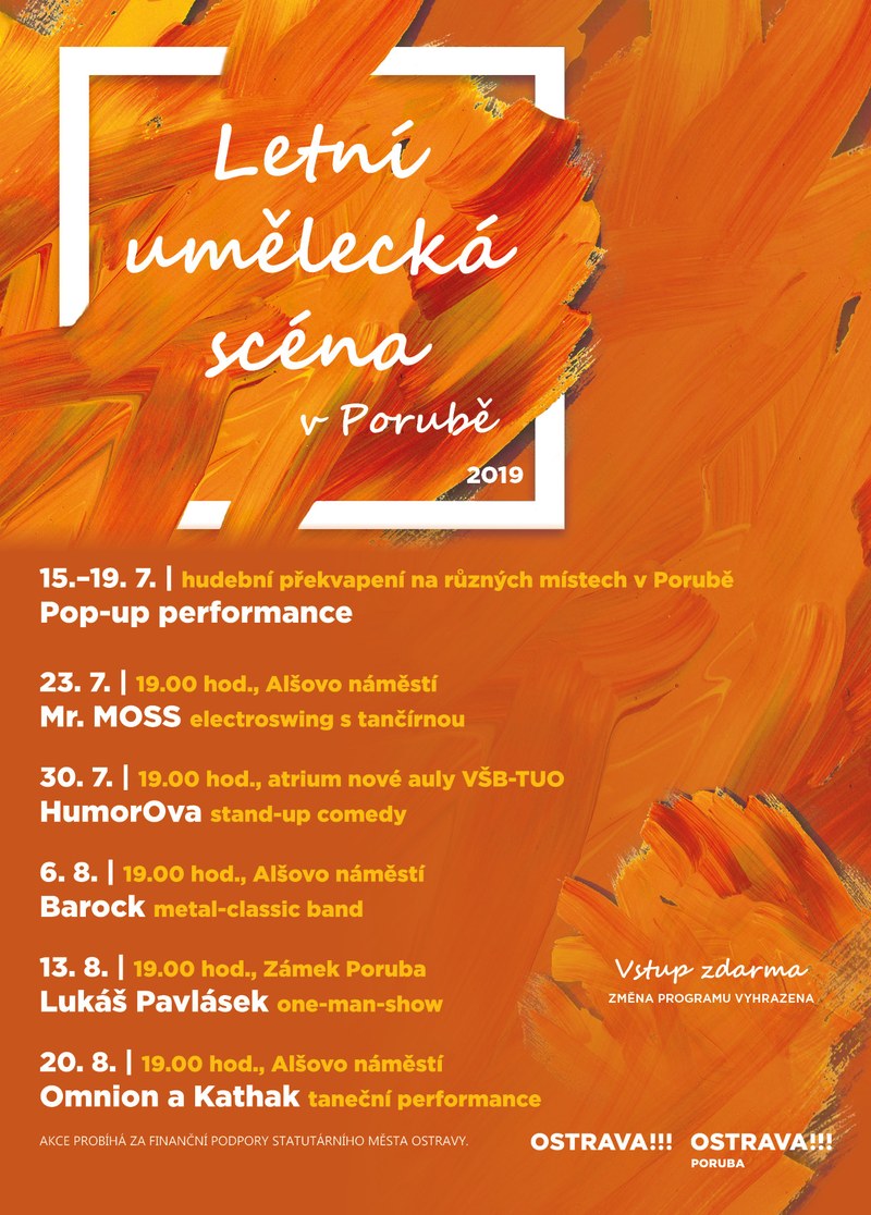 Letní umělecká scéna přinese překvapení i hodinu smíchu se známým komikem