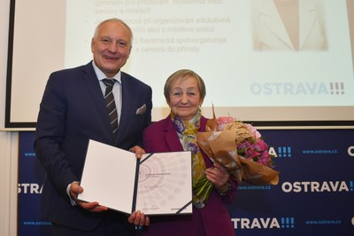 Anna Pinterová s náměstkem primátora Zbyňkem Pražákem. Foto: René Stejskal