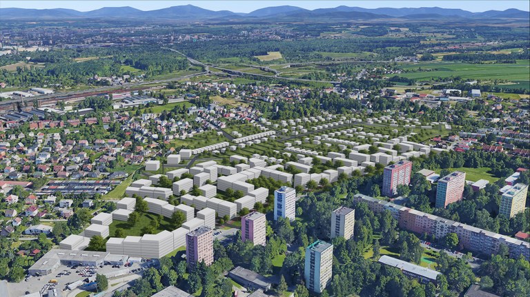 Budoucnost nezastavěné plochy podél ulic Polská a Mongolská spočívá v kvalitním bydlení