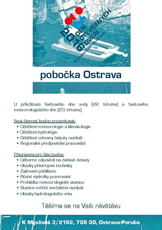 ČHMÚ pořádá Den otevřených dveří 