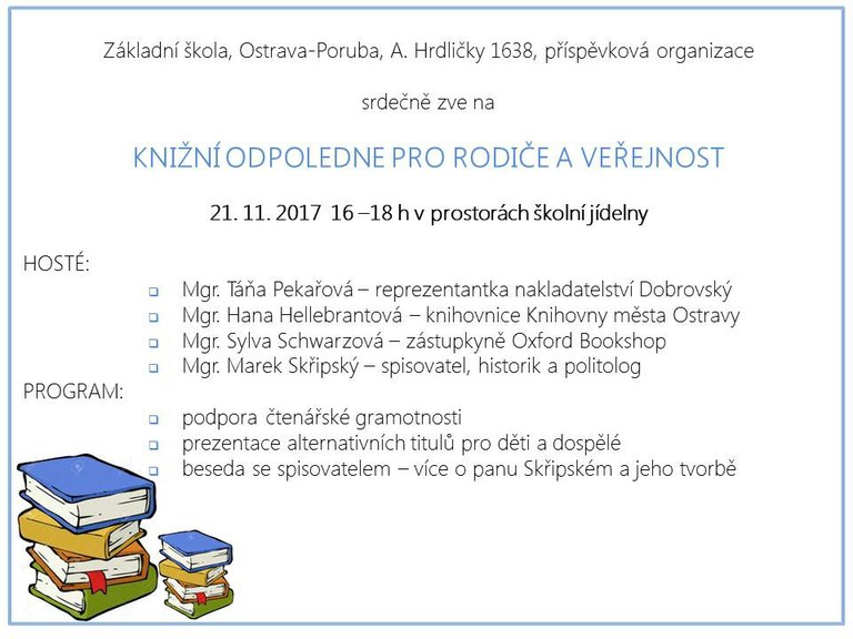 Knižní odpoledne v základní škole