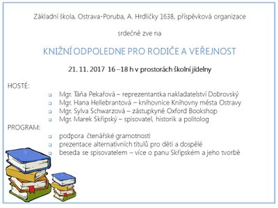 Knižní odpoledne v základní škole