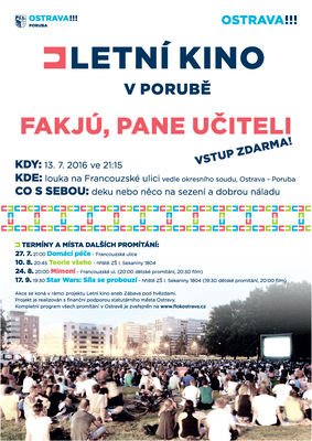 Letní kino nabídne film Fakjů, pane učiteli