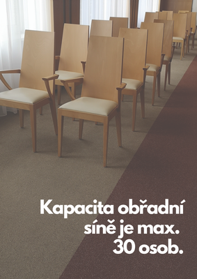 Do obřadní síně může maximálně třicet lidí