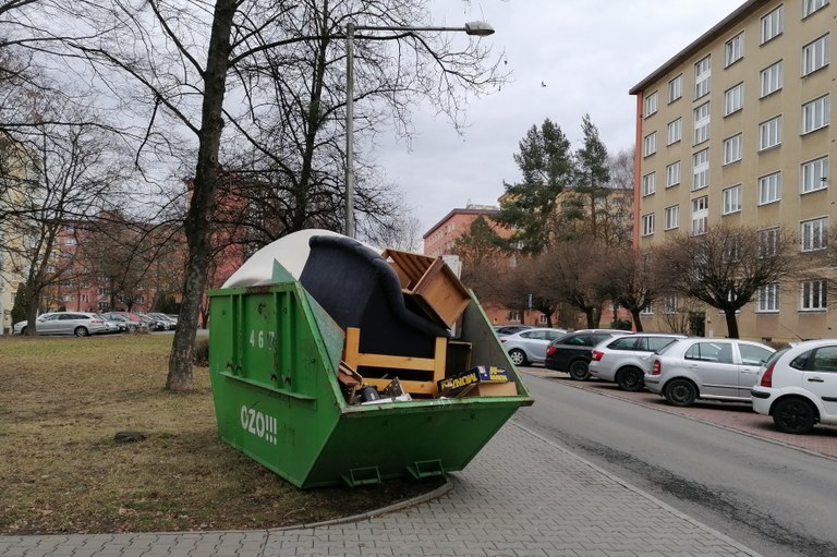 Od 26. ledna budou v ulicích Poruby velkoobjemové kontejnery