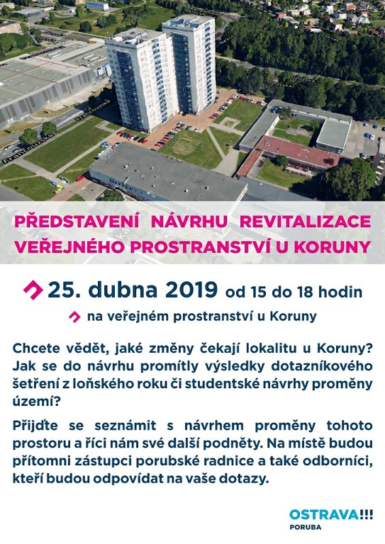 Představení návrhu na proměnu prostoru u Koruny