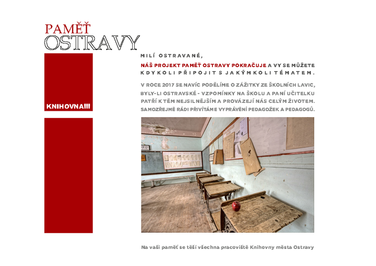 Projekt ostravské knihovny pokračuje