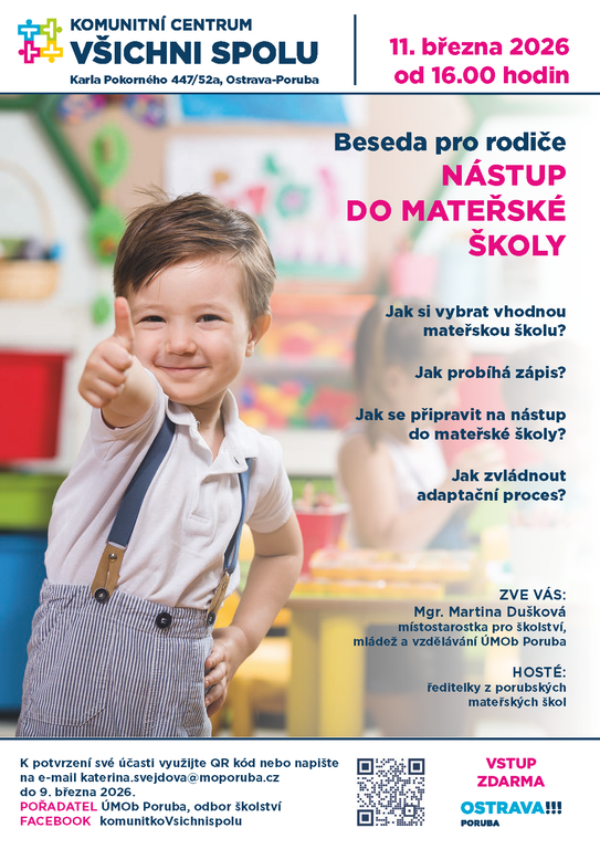 Půjde vaše dítě do školky? Přijďte na besedu