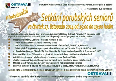 Předvánoční setkání porubských seniorů
