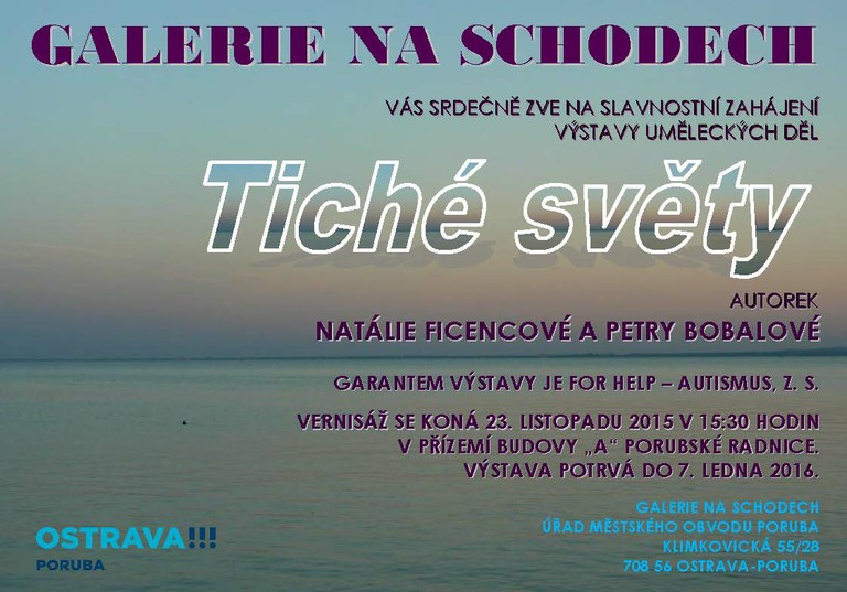 V radniční galerii budou mít vernisáž Tiché světy