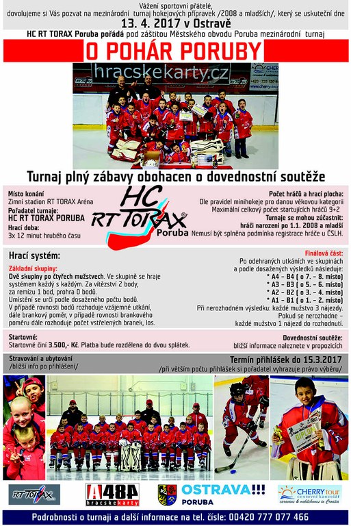 V RT TORAX Areně se utkají mladí hokejisté