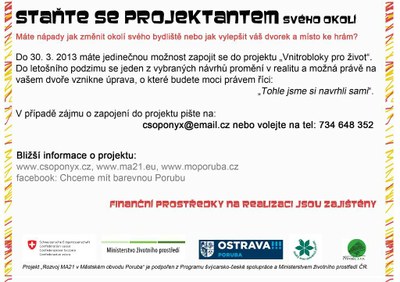 Zapojte se do přípravy projektů