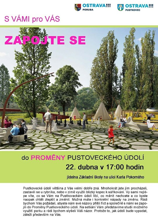 Zapojte se do proměny Pustkoveckého údolí 