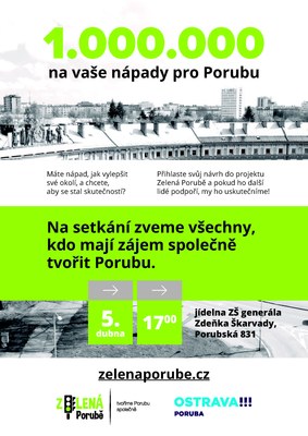 Zelená Porubě se rozjíždí. Přijďte se zeptat na vše, co vás zajímá