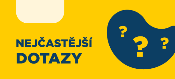 obrázek s ikonou otazníku a textem: Nejčastější dotazy